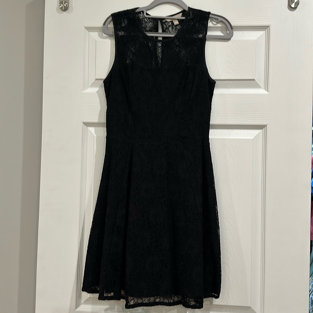 Banana Republic black lace mini dress